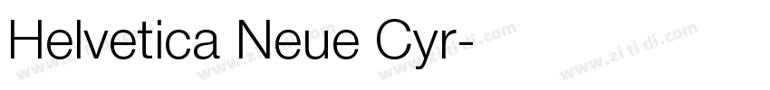 Helvetica Neue Cyr字体转换